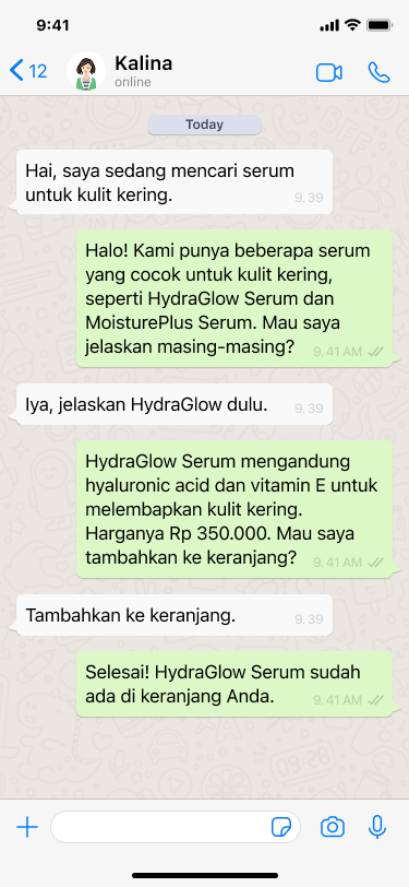 AI bisa buat order produk